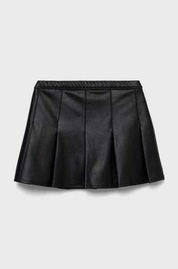 Dievčenská sukňa Abercrombie & Fitch čierna farba, mini, áčkový strih