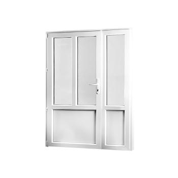 SKLADOVE-OKNA.sk - Vedľajšie vchodové dvere dvojkrídlové, ľavé, PREMIUM - 1480 x 2080 mm, barva biela/zlatý dub