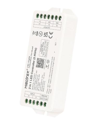 LED Solution Mi-Light MiBoxer RF Prijímač 20A 2v1 pre jednofarebné a CCT LED pásiky FUT035PPLUS