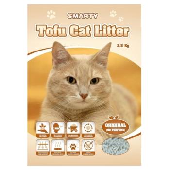 SMARTY tofu cat litter original bez vône podstielka pre mačky 2,8 kg