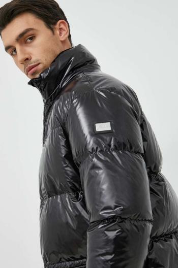 Páperová bunda Karl Lagerfeld pánska, čierna farba, zimná, oversize