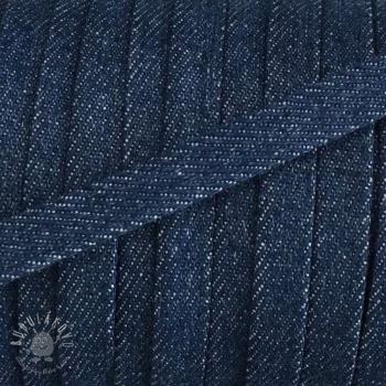 Bavlnená šnúra plochá 10 mm Denim petrol