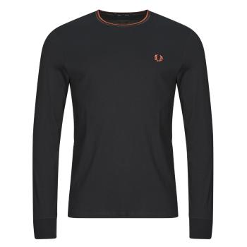 Fred Perry  ZIP THROUGH  Tričká s dlhým rukávom Čierna