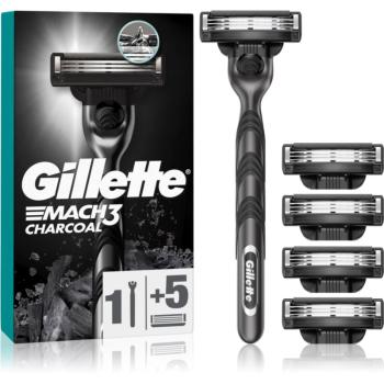 Gillette Mach3 Charcoal holiaci strojček + náhradné hlavice 5 ks