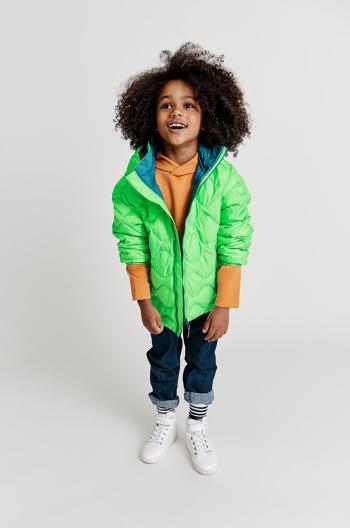 Detská páperová bunda Reima zelená farba,