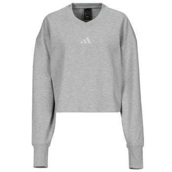 adidas  ALL SZN Ribbed V-Neck Sweatshirt  Mikiny Šedá