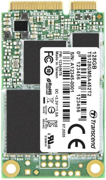 Transcend MSA452T2 128 GB interný mSATA SSD pevný disk SATA 6 Gb / s Retail TS128GMSA452T2