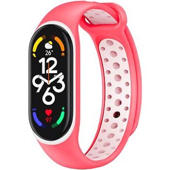 Eternico Sporty na Xiaomi Mi band 5/6/7 silk pink and white (APW-XMI7SP-SPW)