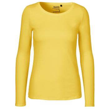 Neutral Dámske tričko s dlhým rukávom z organickej Fairtrade bavlny - Žltá | XXL