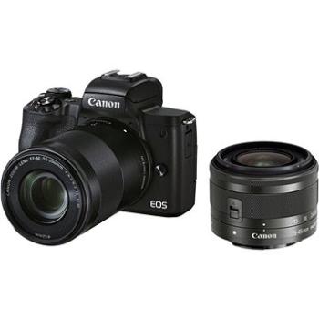 Canon EOS M50 Mark II čierny + EF-M 15 – 45 mm IS STM + EF-M 55 – 200 mm (4728C015)