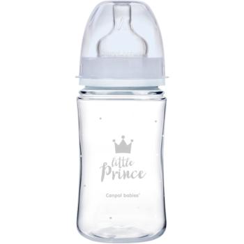 Canpol babies Royal Baby dojčenská fľaša 3m+ Blue 240 ml