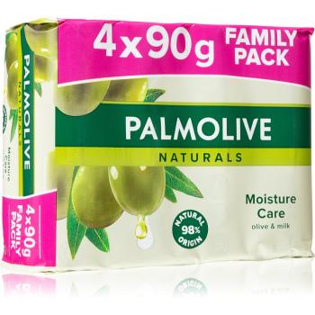 Palmolive Naturals Milk & Olive tuhé mydlo 4x90 g