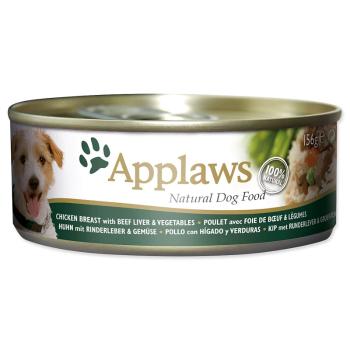 Konzerva APPLAWS Dog Chicken, Beef, Liver & Vegetables 156 g