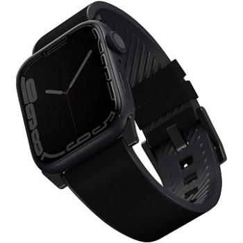 Uniq Straden vodoodolný kožený remienok pre Apple Watch 42/44/45/Ultra 49mm čierny (UNIQ-45MM-STRABLK)