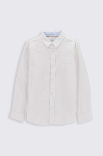 Detská bavlnená košeľa Coccodrillo biela farba