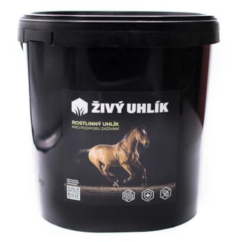 ŽIVÝ UHLÍK Rastlinné uhlie pre kone a poníky 1,6 kg