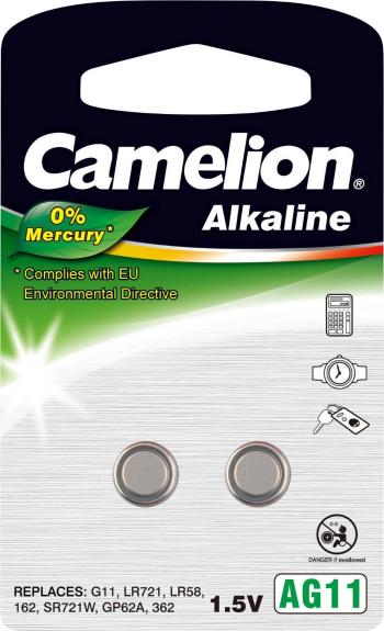 Camelion AG11 gombíková batéria  LR 58  alkalicko-mangánová 20 mAh 1.5 V 2 ks
