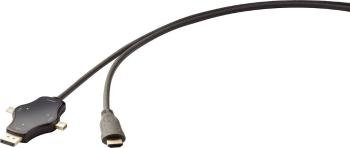 Renkforce RF-3909364 káblové zdieľanie prepojovací kábel [1x HDMI zástrčka - 3x zástrčka DisplayPort, mini DisplayPort z