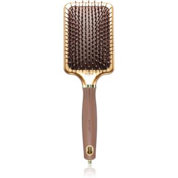 Olivia Garden Rectangular Paddle kefa pre jednoduché rozčesávanie vlasov Gold&Brown 1 ks