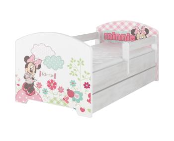 Detská posteľ Ourbaby Flowery Minnie Mouse biela 160x80 cm