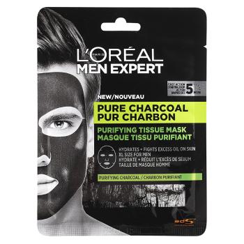 L´OREAL Textilná maska pre mužov Men Expert Pure Charcoal 30 g