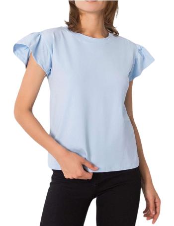 Svetlo modré dámske tričko s volánmi vel. L/XL