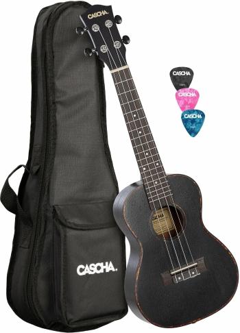 Cascha HH 2300L Koncertné ukulele Black