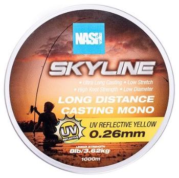 Nash vlasec skyline mono uv yellow 1000 m - 0,26 mm 3,62 kg