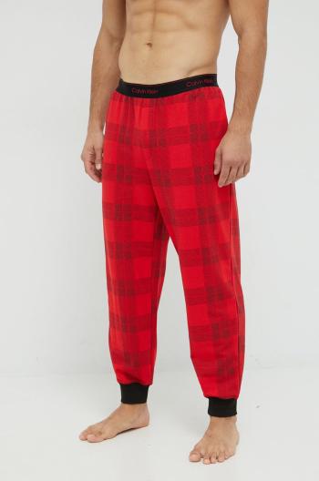 Pyžamové nohavice Calvin Klein Underwear pánske, červená farba, vzorovaná