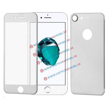 3D ALU Temperované sklo (PREDNÉ + ZADNÉ) Apple iPhone 7 strieborné