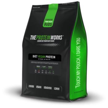 Diet Vegan protein - The Protein Works, príchuť chocolate silk, 500g