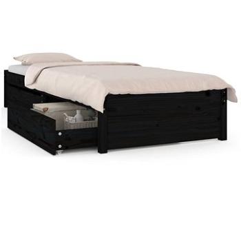 Rám postele so zásuvkami čierny 90 × 190 cm Single, 3103462