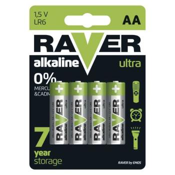 EMOS Alkalická batéria RAVER AA (LR6), 4ks B7921