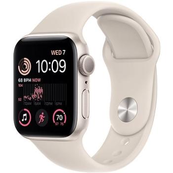 Apple Watch SE (2022) 40 mm Hviezdne biely hliník s hviezdne bielym športovým remienkom (MNJP3CS/A)