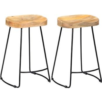 Barové stoličky Gavin 2 ks masívne mangovníkové drevo (247837)