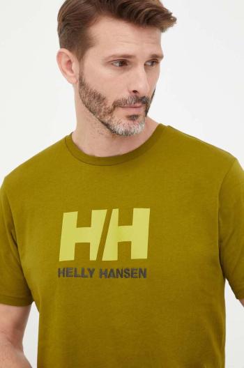 Tričko Helly Hansen HH LOGO T-SHIRT pánsky, biela farba, s nášivkou, 33979