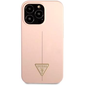 Guess Silicone Line Triangle kryt na Apple iPhone 13 Pro Pink (GUHCP13LSLTGP)