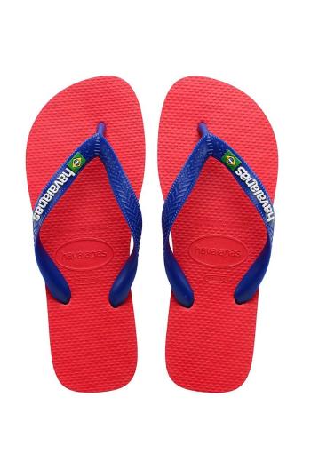 Žabky Havaianas BRASIL LOGO pánske, červená farba, 4110850.7797