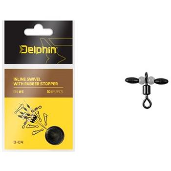 Delphin Inline swivel with rubber stopper D-04 Veľkosť S 10 ks (8586016323781)