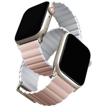 Uniq Revix Premium Edition Reversible Magnetic remienok na Apple Watch 49/45/44/42 mm ružový/biely (UNIQ-45MM-REVPBPNKWHT)