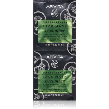 Apivita Express Beauty Cucumber intenzívne hydratačná pleťová maska 2 x 8 ml