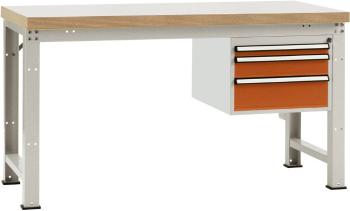 Manuflex WP5412.2001 Kompletný pracovný stôl základný PROFI štandard s masívnou bukovou doskou, ŠxHxH = 1500 x 700 x 840
