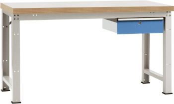 Manuflex WP5407.5012 Kompletný štandardný pracovný stôl PROFI s plastovou platňou, ŠxHxH = 1500 x 700 x 840 mm
