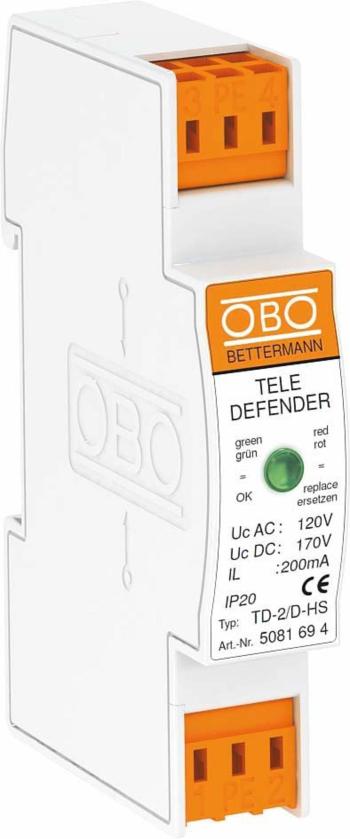 OBO Bettermann 5081694 TD-2/D-HS zariadenie s prepäťovou ochranou     1 ks