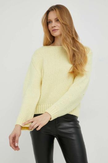 Vlnený sveter Marc O'Polo dámsky, žltá farba