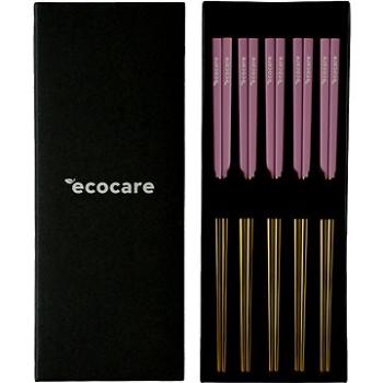 ECOCARE Kovové Sushi paličky Box Gold-Pink 10 ks (0750122452095)