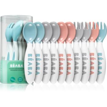 Beaba Beaba Set príbor od 2 rokov old pink+airy green+light mist 10 ks