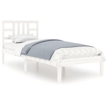 Rám postele biely masívne drevo 90 × 200 cm, 3105391
