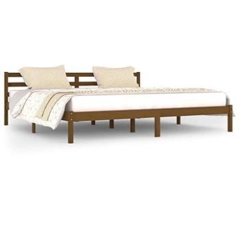 Rám postele masívna borovica 200 × 200 cm medovo hnedý, 810453
