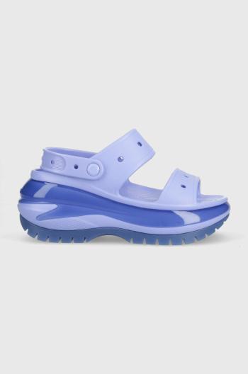 Šľapky Crocs Classic Mega Crush Sandal dámske, fialová farba, na platforme, 207989